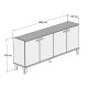 HANAH HOME Komoda Sumer H3030, braon/crna - 566BMS2603