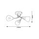 Rabalux Plafonjera Connor E14 3x MAX 40W brušeni hrom (5690) - 5690