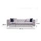 ATELIER DEL SOFA Trosed Como, svetlosiva - 569HLN1103
