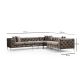 ATELIER DEL SOFA Ugaona garnitura Como, desna, antracit - 569HLN1312