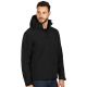 Muška softshell jakna PROTECT – 8.000 mm, kapuljača u kragni, OEKO-TEX, crna – veličina M - EP3259238