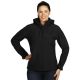 Ženska softshell jakna PROTECT – 8.000 mm, strukirani kroj, podesiva kapuljača, crna – veličina L - EP3259259