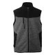 Softshell prsluk PANTHER GREY – membrana 5.000 mm, polar postava, YKK, crni – veličina L - EP3258460