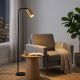 OPVIQ Podna lampa Emek 4081, crna/zlatna - EP3008612
