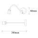 OPVIQ LED zidna lampa Reading 3243, srebrna - EP3008750