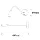 OPVIQ LED zidna lampa Reading 3247, zlatna - EP3008756