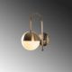 OPVIQ Zidna lampa Karsor 3300, bela/zlatna - EP3008795