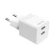 CELLY Punjač adapter, 20w 2xType C, bela - TC2USBC20WWH