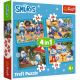 TREFL Puzzle Štrumfovi - 4u1 (54, 48, 35 i 70 delova) - 103837-T34656
