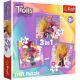 TREFL Puzzle 3u1 Meet the happy Trolls 34870 - 20, 36, 50 delova - 102864-T34870