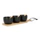 DEKOR DOM Set činija 32x8cm Fincan 3/1, crna - 039651
