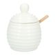 DEKOR DOM Posuda za med 9x12cm Bambou, bela - 038926-1