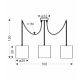 Candi Lux Viseća Lampa Crna 3 3x40W E27 - 15107-1