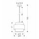 Benta 1 Visilica Crna Krem 1x40W E27 - 15098-1