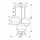 Benta 4 Visilica Crna Krem 3x40W E27 - 15101