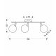 Rodia Plafonska Lampa Grafit 3x40W G9 - 15133-1