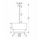 Ruben Viseća Lampa Crna - Orah 1x60 E27 - 15095-1-1