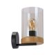 Wels Zidna Lampa Crna + Drvo 1x40W E27 - 15045-1-1