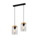 Wels Visilica Crna + Drvo  2x40W E27 - 15047-1-1-1