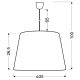 Platino 1 Visilica Bakar 35 cm 1x60W E27 - 15086-1-1