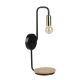 Bipi Zidna Lampa sa Prekidačem Crno Zlatna 1x40W E14 - 15150-1