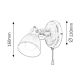 Rabalux Spot rasveta Vivienne E14 1x MAX 15W antik bela (5966) - 5966