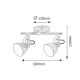 Rabalux Spot rasveta Vivienne E14 2x MAX 40W antik bela (5967) - 5967