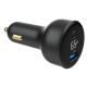 GEMBIRD Brzi auto punjač 2-port USB Type-C TA-UC-AC2PD65LCD-CAR-01, 65W, crna - 46193