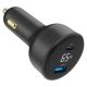 GEMBIRD Brzi auto punjač 2-port USB Type-C TA-UC-AC2PD65LCD-CAR-01, 65W, crna - 46193