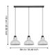 EGLO Visilica Matlock E27 3X40W - 43826