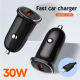 Auto punjač LDNIO C105, QC3.0, 30W USB Lightning crni 1m - 613820