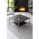 HANAH HOME Sto za dnevnu sobu Gold Line Anthracite Black - 182037