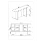 HANAH HOME Komoda Luxe White Black - 194397