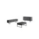 HANAH HOME Set nameštaja za dnevnu sobu Luxe, antracit/crna - 618BLY1181