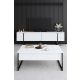HANAH HOME Set nameštaja za dnevnu sobu Luxe, bela/crna - 618BLY1182