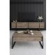 HANAH HOME Set nameštaja za dnevnu sobu Luxe, braon/crna - 618BLY1183