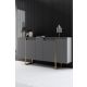 HANAH HOME Set nameštaja za dnevnu sobu Luxe, antracit/zlatna - 618BLY1184