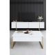 HANAH HOME Set nameštaja za dnevnu sobu Luxe, bela/zlatna - 618BLY1185