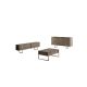 HANAH HOME Set nameštaja za dnevnu sobu Luxe, braon/zlatna - 618BLY1186