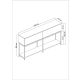 HANAH HOME Komoda Lord, antracit/zlatna - 618BLY1188