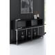 HANAH HOME Komoda Lord, crna/srebrna - 618BLY1217