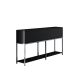 HANAH HOME Komoda Lord, crna/srebrna - 618BLY1217