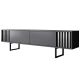 HANAH HOME TV komoda Chrome Line, antracit/crna - EP3057914