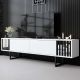 HANAH HOME TV komoda Chrome Line, bela/crna - EP3057917