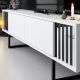 HANAH HOME TV komoda Chrome Line, bela/crna - EP3057917