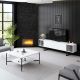 HANAH HOME TV komoda Chrome Line, bela/crna - EP3057917
