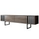 HANAH HOME TV komoda Chrome Line, braon/crna - EP3057920