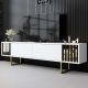 HANAH HOME TV komoda Line, bela/zlatna - EP3057923