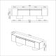 HANAH HOME TV komoda Bohem, braon/crna - EP3057932