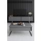 HANAH HOME Klub sto Luxe, antracit/srebrna - 618BLY1350